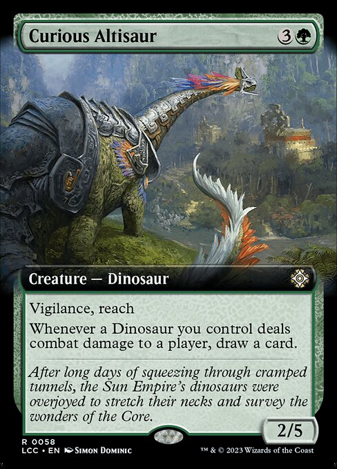 LCC 058 Curious Altisaur (0058 - Extended Art) R
