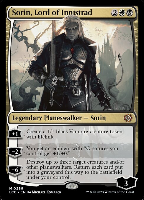 LCC 289 Sorin, Lord of Innistrad M