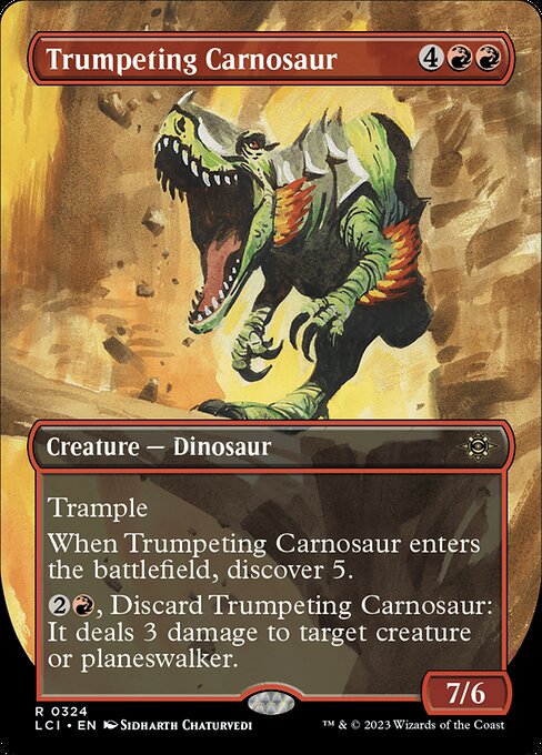 [Foil] LCI 324 Trumpeting Carnosaur (0324 - Borderless) R