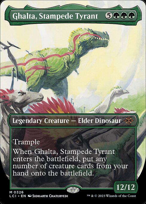 [Foil] LCI 326 Ghalta, Stampede Tyrant (0326 - Borderless) M