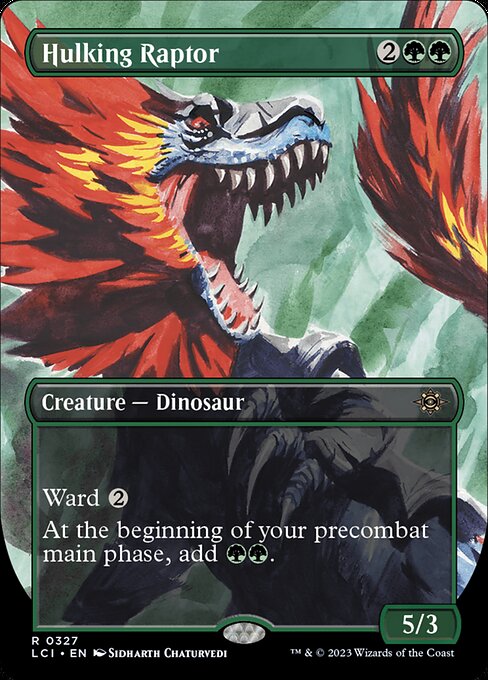 [Foil] LCI 327 Hulking Raptor (0327 - Borderless) R