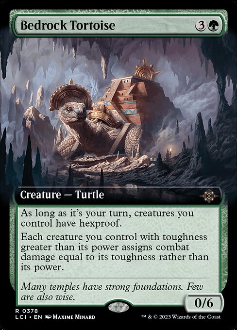 [Foil] LCI 378 Bedrock Tortoise (0378 - Extended Art) R