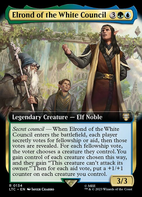 LTC 134 Elrond of the White Council (Extended Art) R