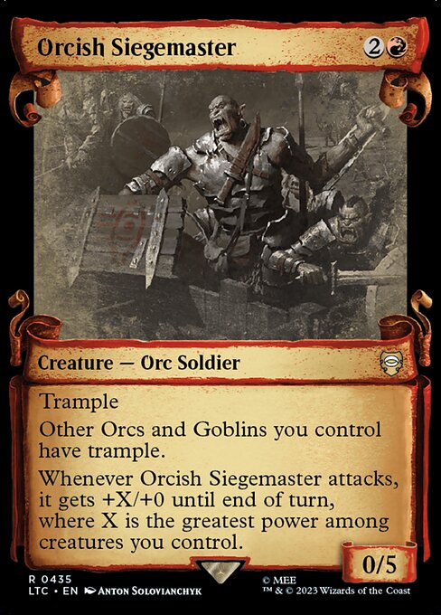 [Foil] LTC 435 Orcish Siegemaster (0435 - Scroll Showcase - Silver Foil) R