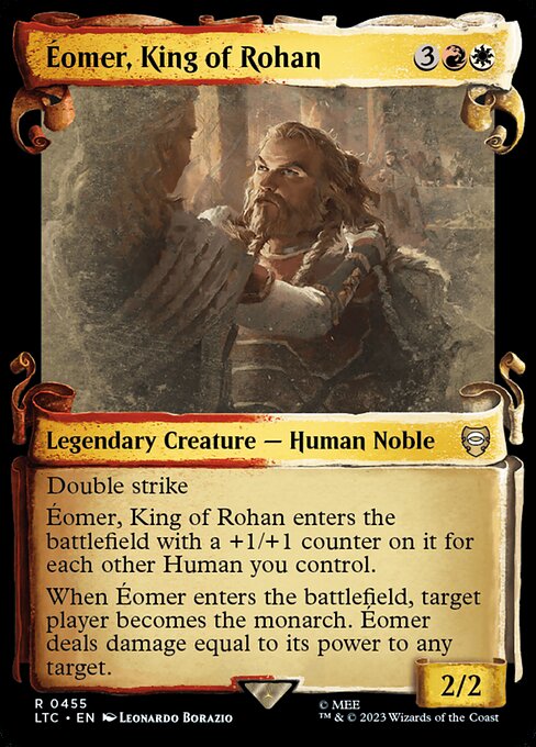[Foil] LTC 455 Eomer, King of Rohan (0455 - Scroll Showcase - Silver Foil) R