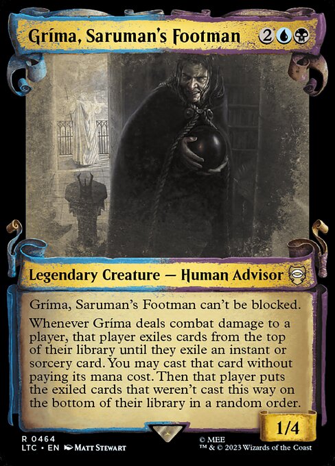 [Foil] LTC 464 Grima, Saruman's Footman (0464 - Scroll Showcase - Silver Foil) R