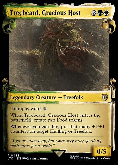 [Foil] LTC 483 Treebeard, Gracious Host (0483 - Scroll Showcase - Silver Foil) R
