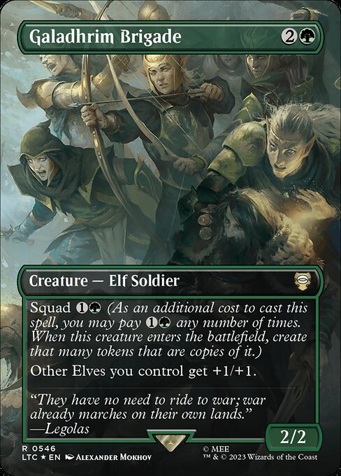 [Foil] LTC 546 Galadhrim Brigade (0546 - Borderless Surge Foil) R