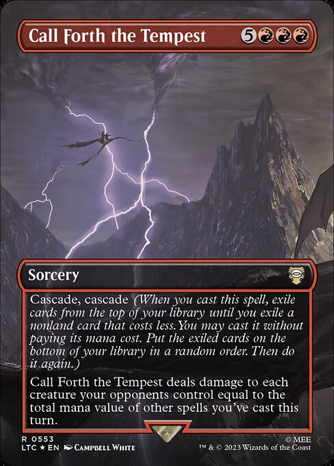 [Foil] LTC 553 Call Forth the Tempest (0553 - Borderless Surge Foil) R