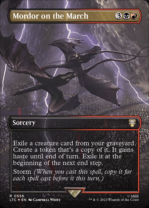 [Foil] LTC 556 Mordor on the March (0556 - Borderless Surge Foil) R