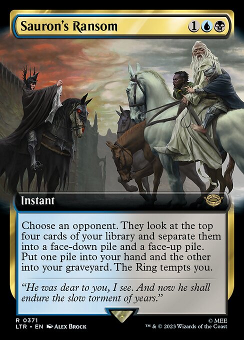 [Foil] LTR 371 Sauron's Ransom (0371 - Extended Art) R