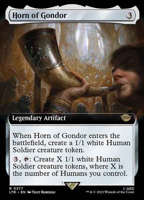 [Foil] LTR 377 Horn of Gondor (0377 - Extended Art) R