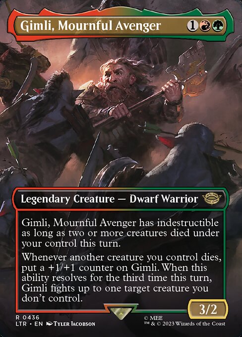[Foil] LTR 436 Gimli, Mournful Avenger (Borderless) R