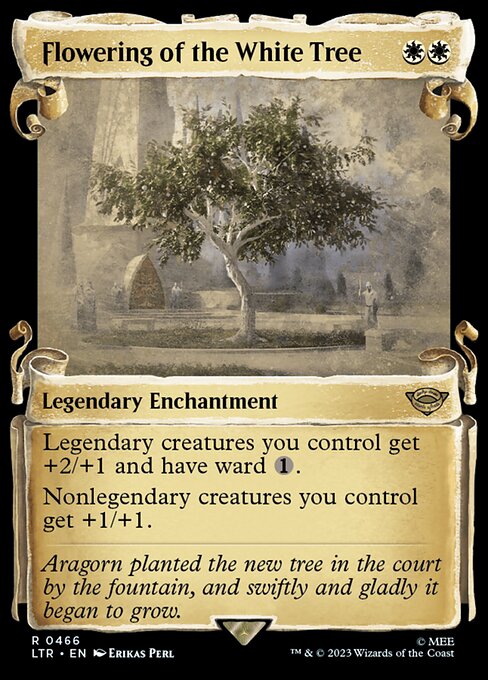 [Foil] LTR 466 Flowering of the White Tree (0466 - Scroll Showcase - Silver Foil) R