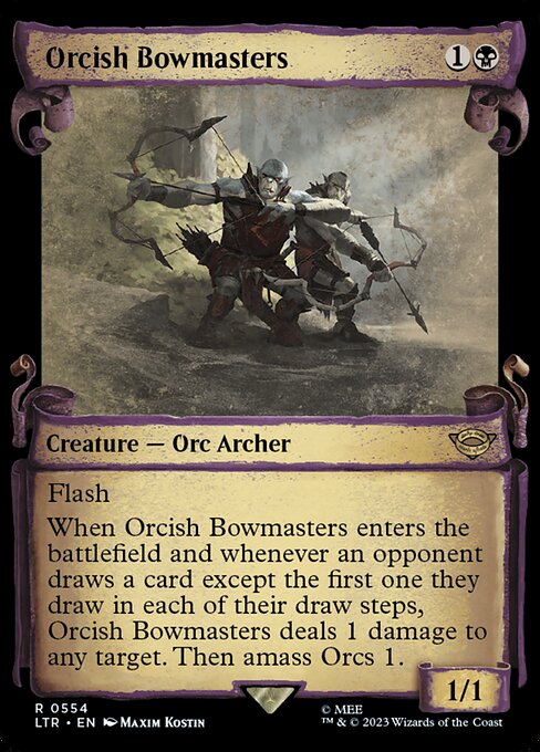 [Foil] LTR 554 Orcish Bowmasters (0554 - Scroll Showcase - Silver Foil) R