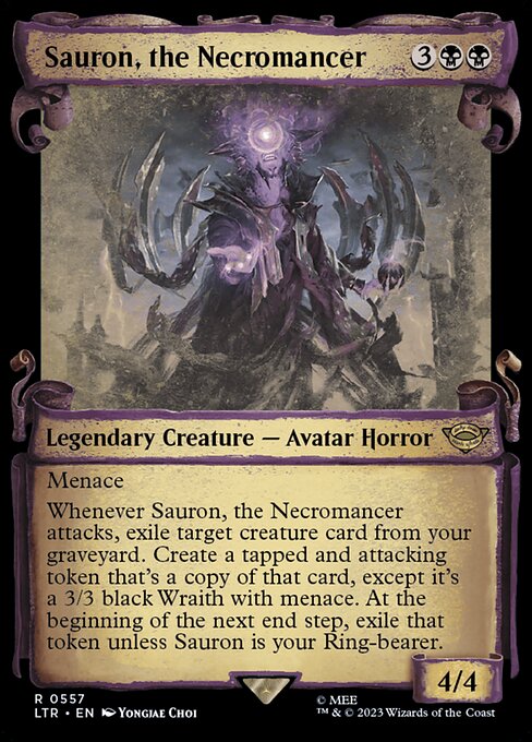 [Foil] LTR 557 Sauron, the Necromancer (0557 - Scroll Showcase - Silver Foil) R