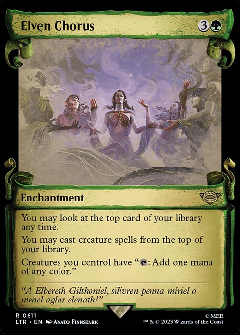 [Foil] LTR 611 Elven Chorus (0611 - Scroll Showcase - Silver Foil) R