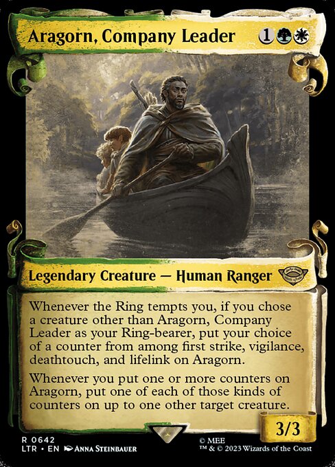 [Foil] LTR 642 Aragorn, Company Leader (0642 - Scroll Showcase - Silver Foil) R