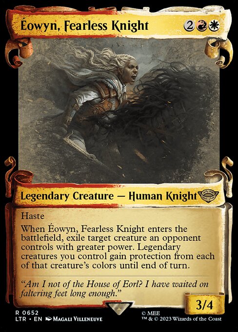 [Foil] LTR 652 Eowyn, Fearless Knight (0652 - Scroll Showcase - Silver Foil) R