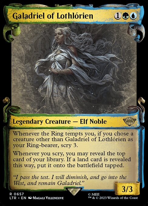 [Foil] LTR 657 Galadriel of Lothlorien (0657 - Scroll Showcase - Silver Foil) R