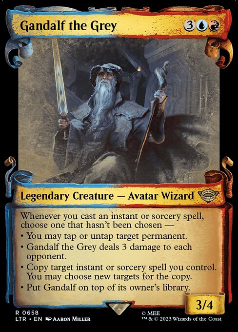 [Foil] LTR 658 Gandalf the Grey (0658 - Scroll Showcase - Silver Foil) R