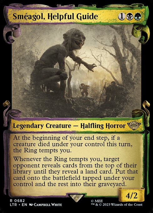 [Foil] LTR 682 Smeagol, Helpful Guide (0682 - Scroll Showcase - Silver Foil) R