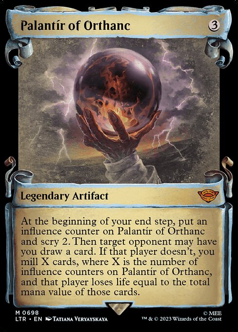 [Foil] LTR 698 Palantir of Orthanc (0698 - Scroll Showcase - Silver Foil) M