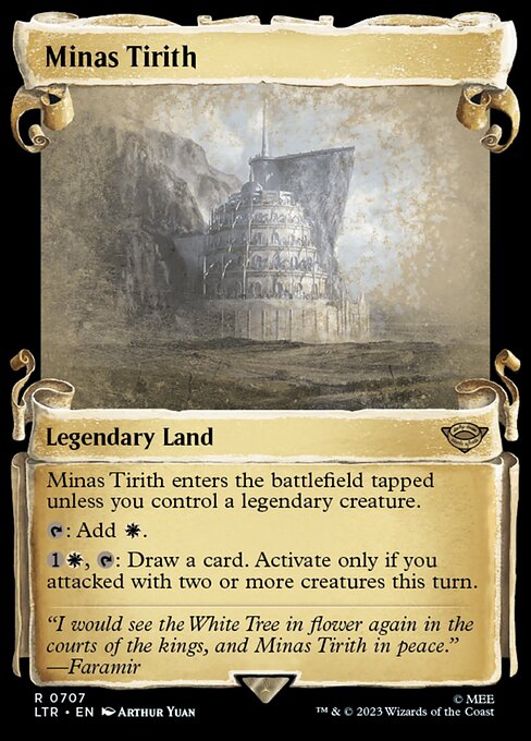 [Foil] LTR 707 Minas Tirith (0707 - Scroll Showcase - Silver Foil) R