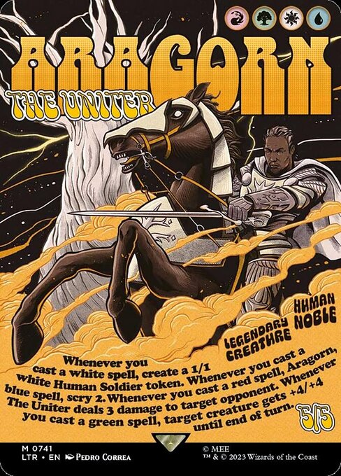 [Foil] LTR 741 Aragorn, the Uniter (0741 - Borderless Poster) M
