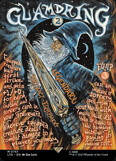 [Foil] LTR 747 Glamdring (0747 - Borderless Poster) M