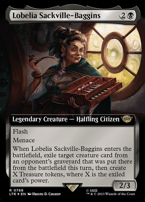 [Foil] LTR 768 Lobelia Sackville-Baggins (0768 - Extended Art - Surge Foil) R