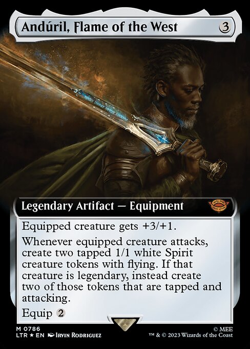 [Foil] LTR 786 Anduril, Flame of the West (0786 - Extended Art Surge Foil) M