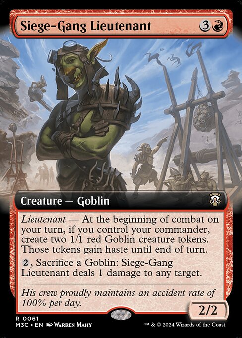 [Foil] M3C 061 Siege-Gang Lieutenant (0061 - Extended Art  Ripple Foil) R
