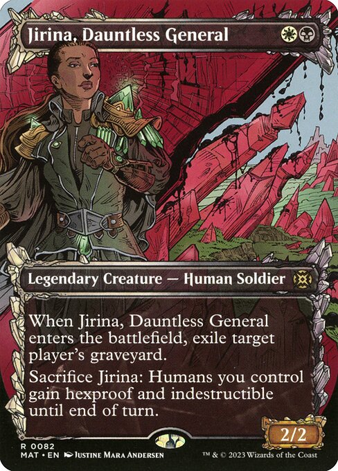 [Foil] MAT 082 Jirina, Dauntless General (Borderless) R