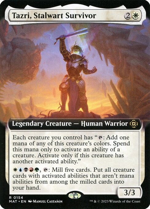 [Foil] MAT 154 Tazri, Stalwart Survivor (Extended Art) R