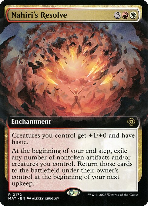 [Foil] MAT 172 Nahiri's Resolve (Extended Art) R