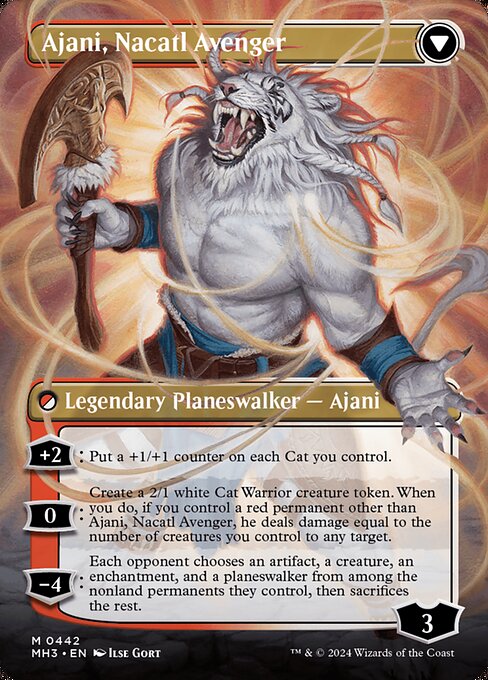 [Foil] MH3 442 Ajani, Nacatl Pariah (0442 - Borderless) M