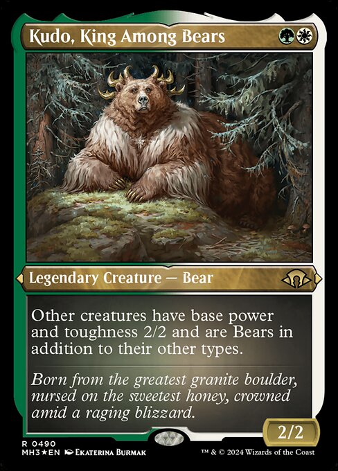 [Foil Etched] MH3 490 Kudo, King Among Bears (0490 - Foil Etched) R