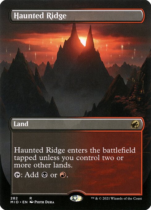 [Foil] MID 282 Haunted Ridge (Borderless) R