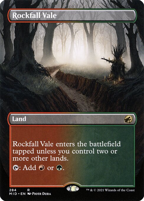 [Foil] MID 284 Rockfall Vale (Borderless) R