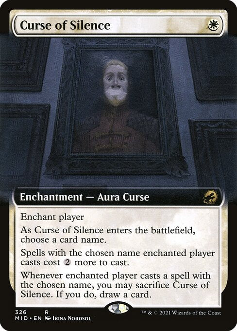 [Foil] MID 326 Curse of Silence (Extended Art) R