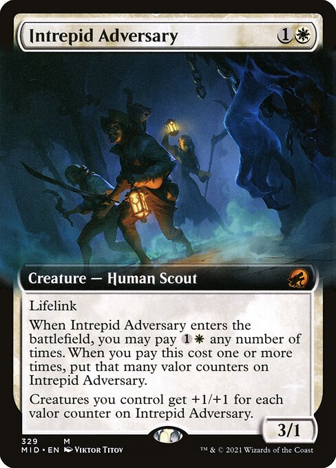 [Foil] MID 329 Intrepid Adversary (Extended Art) M