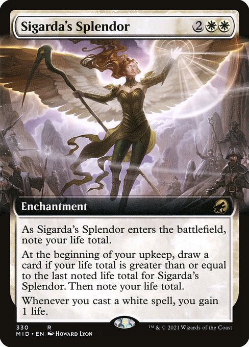 [Foil] MID 330 Sigarda's Splendor (Extended Art) R