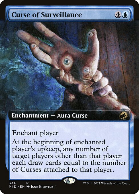 [Foil] MID 334 Curse of Surveillance (Extended Art) R