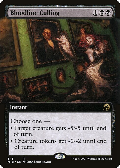 [Foil] MID 343 Bloodline Culling (Extended Art) R