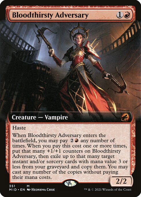 [Foil] MID 351 Bloodthirsty Adversary (Extended Art) M