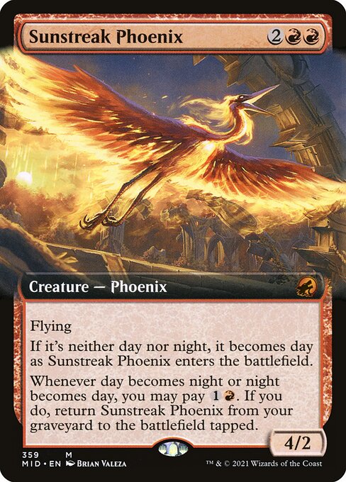 [Foil] MID 359 Sunstreak Phoenix (Extended Art) M
