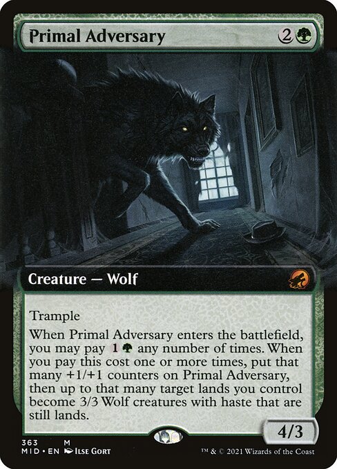 [Foil] MID 363 Primal Adversary (Extended Art) M