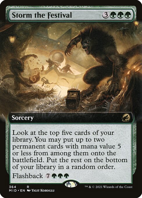 [Foil] MID 364 Storm the Festival (Extended Art) R