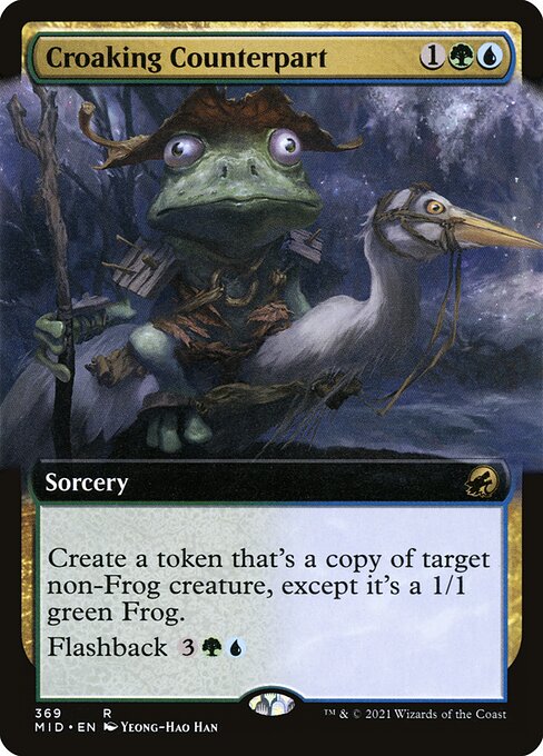 [Foil] MID 369 Croaking Counterpart (Extended Art) R